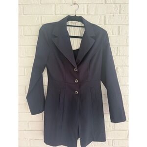A Fortiori Womens Navy Blue 2 Piece Dress Blazer Suit Set Size 5/6 Made in USA